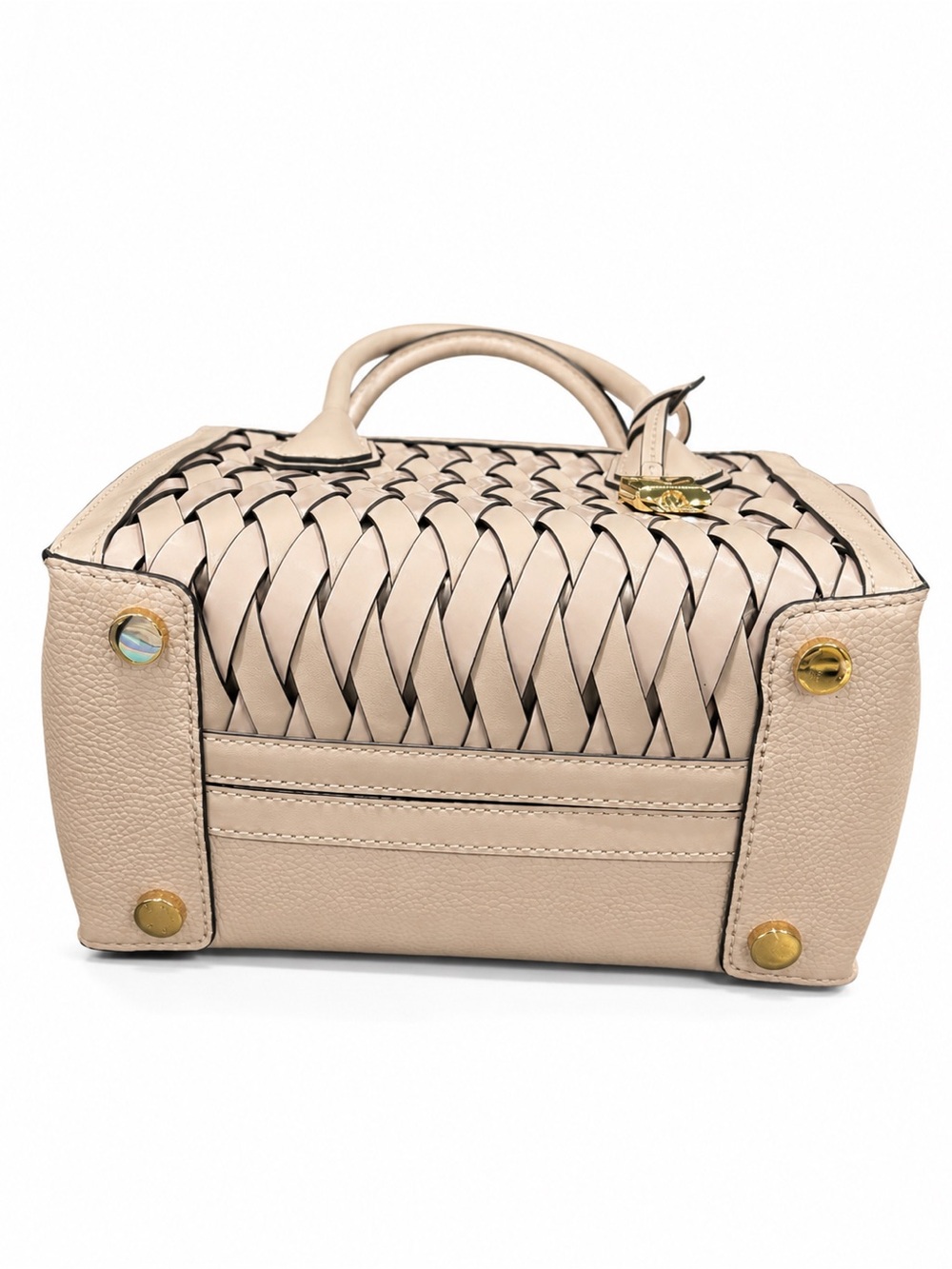 Michael Kors Mercer Studio Woven Leather Crossbody Satchel | Dusty Rose Pink - Picture 8 of 16